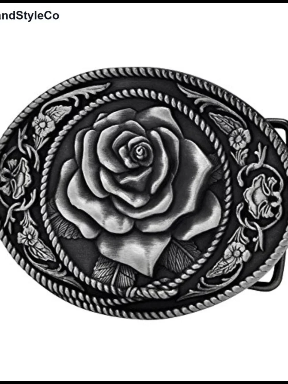 Western Vintage Floral Belt Buckle - Fits 1.5